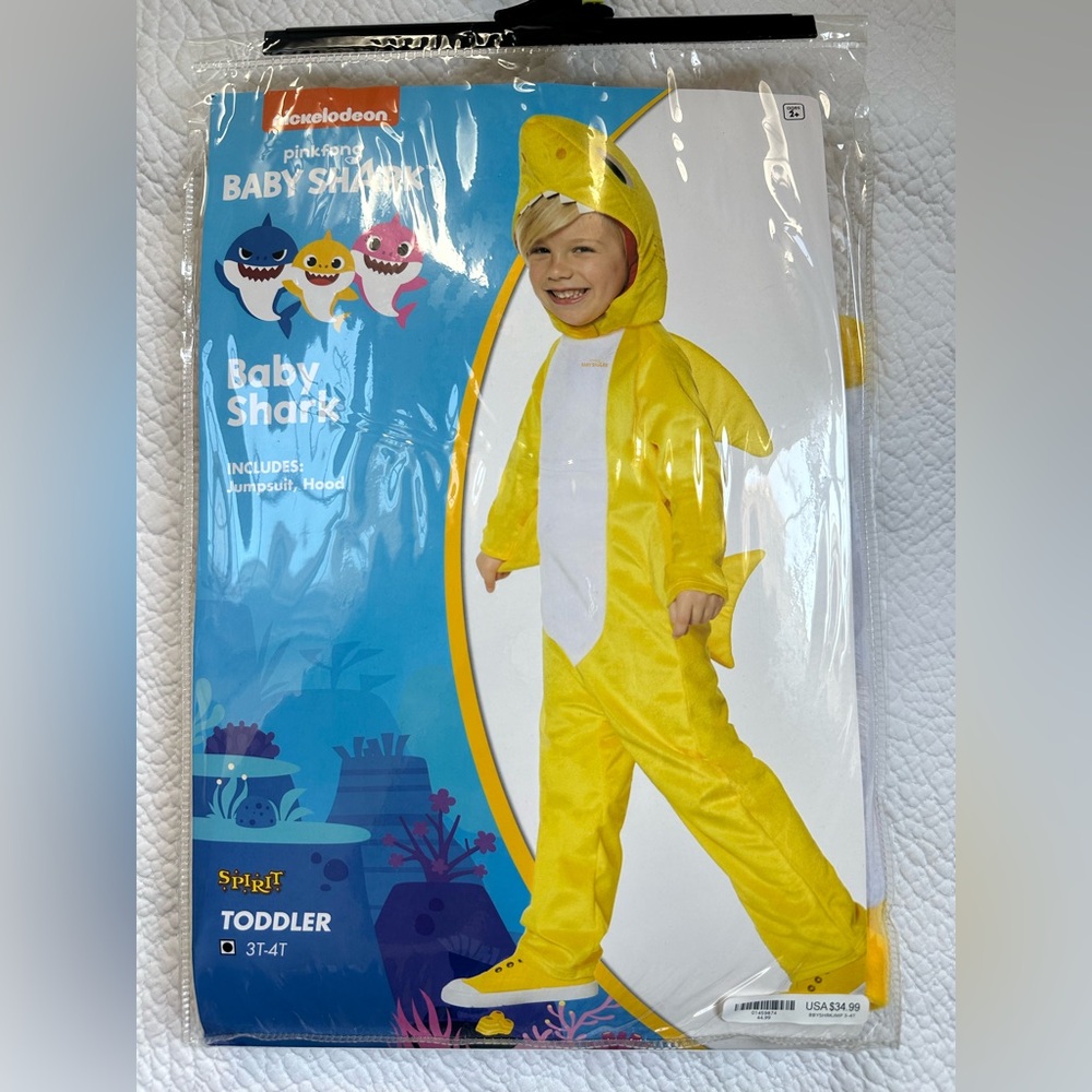 Spirit Yellow Baby Shark Toddler Costume